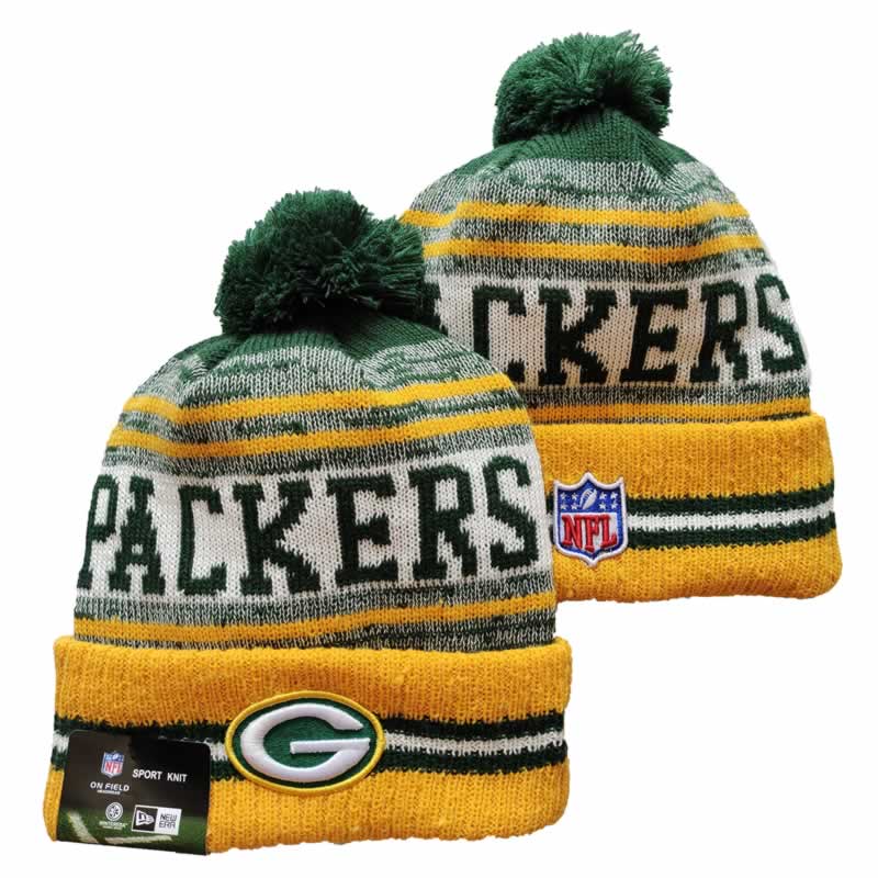 Packers Team Logo Yellow and Green Pom Cuffed Knit Hat YD,We sell and wholesale Packers Team Logo Yellow and Green Pom Cuffed Knit Hat YD on line form chian!
